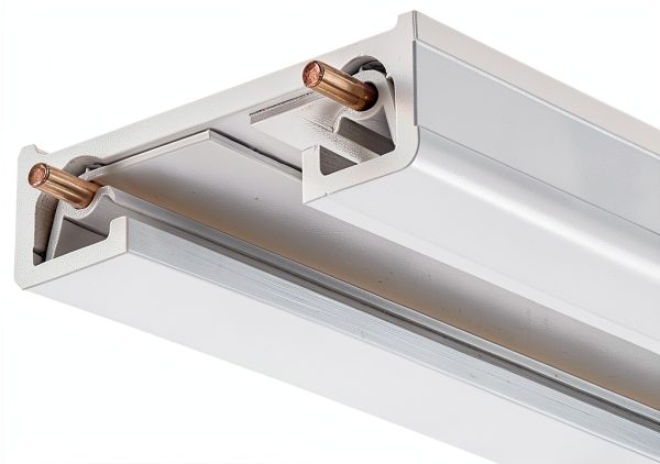 Juno 8ft White Aluminum Track Lighting Section-0