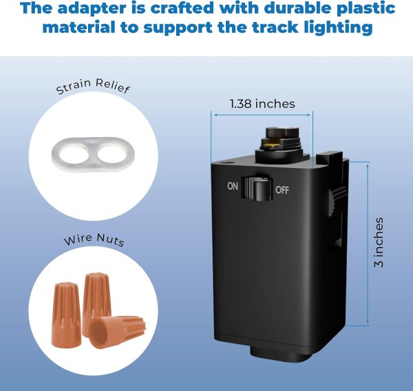 OHLECTRIC Track Light Adapter Modern Plastic LED Indoor-2