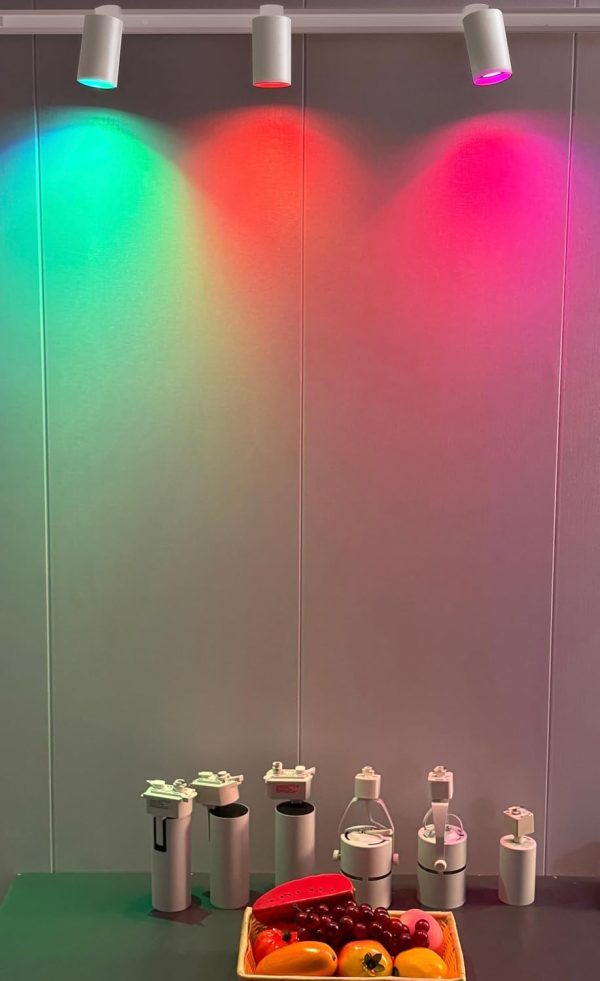 Bravsekai RGB LED Track Lighting Kit Modern White 10W-4