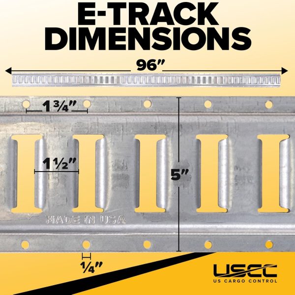 US Cargo Control E Track Rails Steel Tie Downs Automotive-1