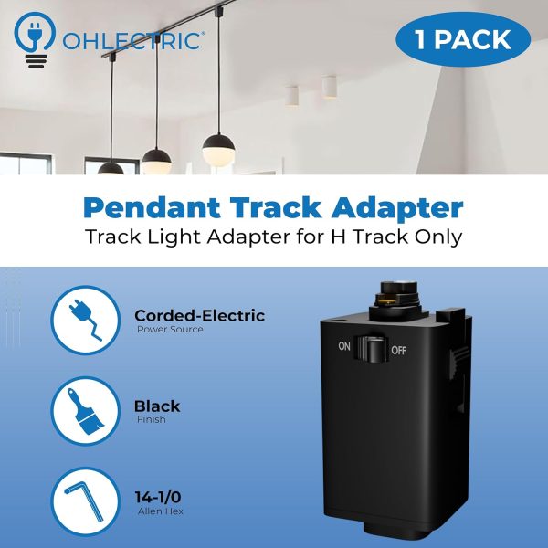OHLECTRIC Track Light Adapter Modern Plastic LED Indoor-1