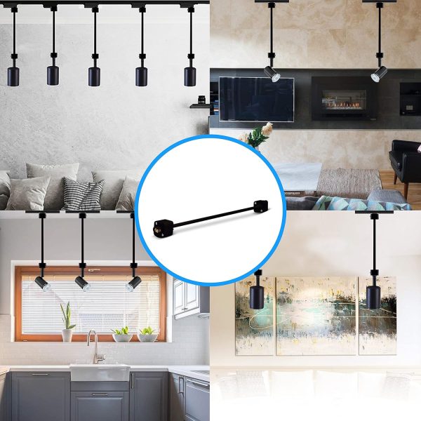 OhLectric Track Light Extension Rod Modern Black Indoor-4