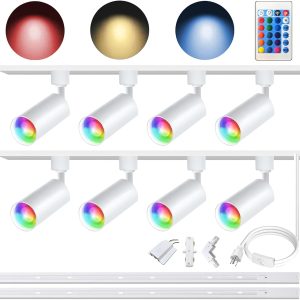 Bravsekai RGB LED Track Lighting Kit Modern Home Shop-0