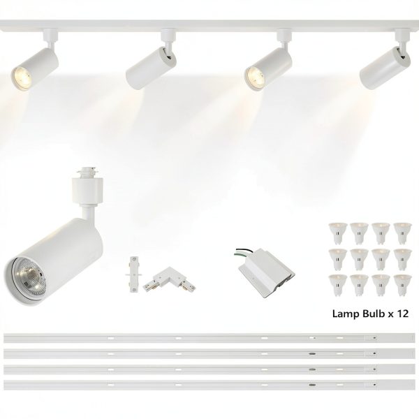 Bravsekai Track Lighting Kit Modern Aluminum 3CCT-1
