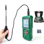 VIVANTECH Wind Speed Gauge Flow Meter Display Slim Probe AA Powered-0