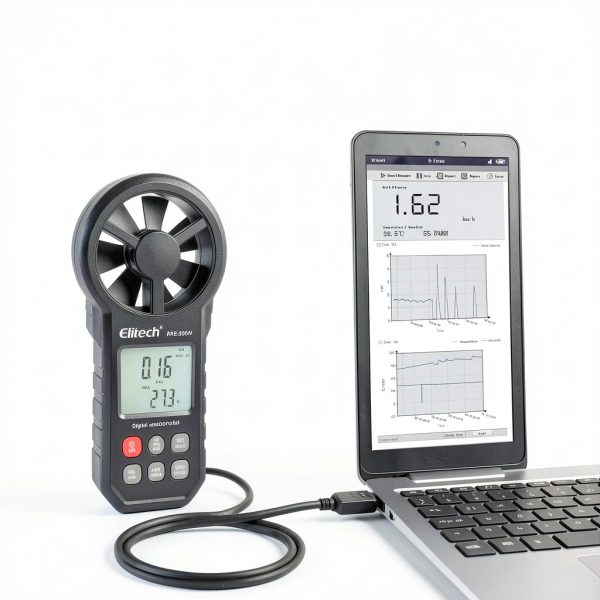 Elitech US-ANE-200W Bluetooth Wind Gauge with LCD and USB Export-4