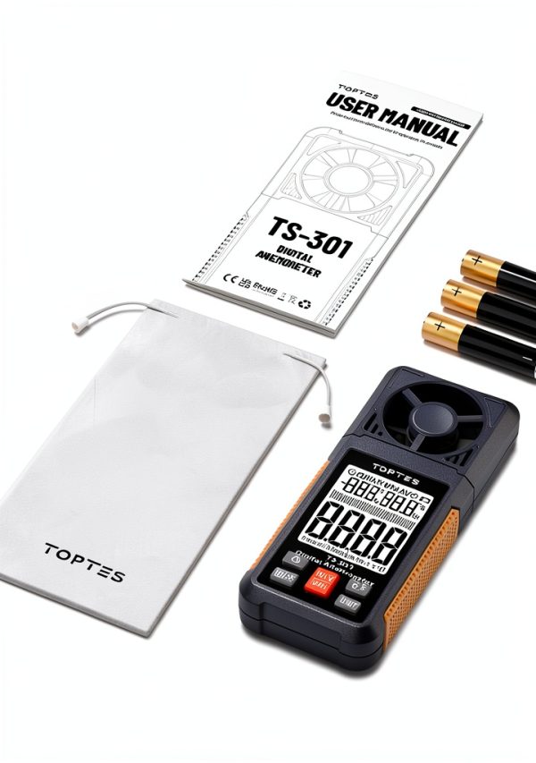 TopTes Digital Anemometer TS-301 Handheld Wind Speed Meter with LCD,-6