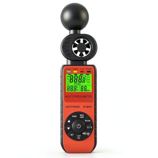 AOPUTTRIVER Wet Bulb Globe Thermometer Anemometer AP-881W LCD Display-2