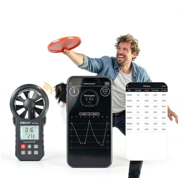Elitech US-ANE-200W Bluetooth Wind Gauge with LCD and USB Export-3