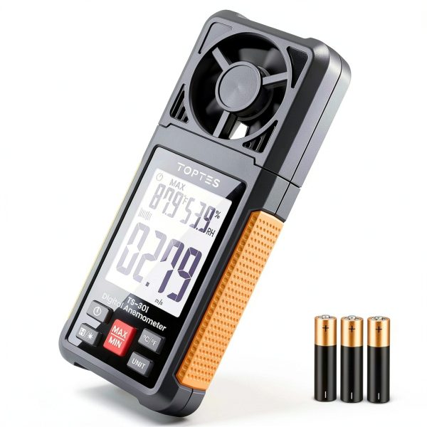 TopTes Digital Anemometer TS-301 Handheld Wind Speed Meter with LCD,-0