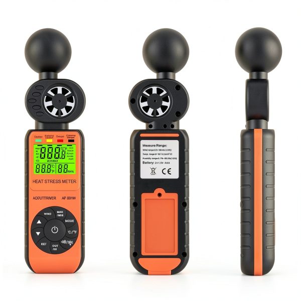 AOPUTTRIVER Wet Bulb Globe Thermometer Anemometer AP-881W LCD Display-1