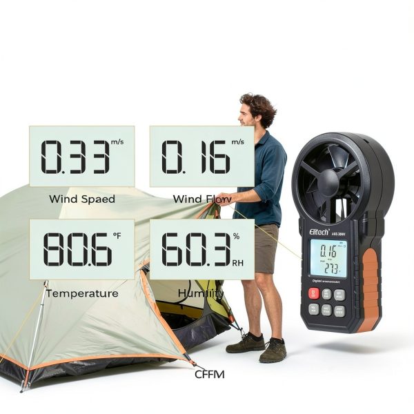 Elitech US-ANE-200W Bluetooth Wind Gauge with LCD and USB Export-2